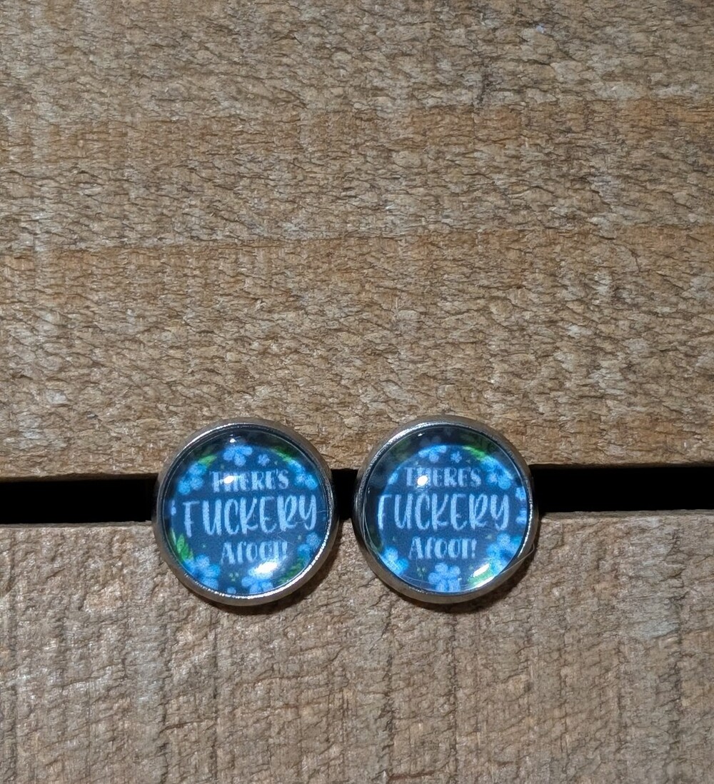 💟 Bad Word Handmade Stud Earrings